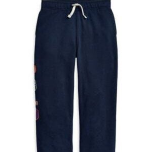 Polo Ralph Lauren Girl's Logo Fleece Joggers Medium (8-10) Newport Navy